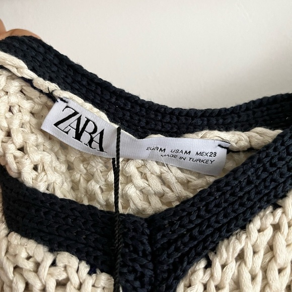 NWT Zara Knit Striped Strap Colorblock Midi Ombre Dress - Picture 9 of 10